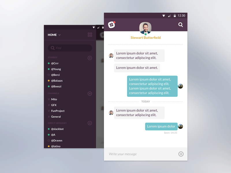 DailyUI 013 - Direct Messaging by Kövesházi Dániel on Dribbble