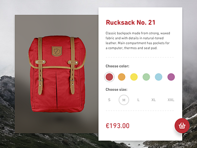 DailyUI 033 - Customize Product backpack customize dailyui fjallraven