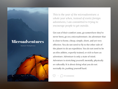 DailyUI 035 - Blog post blog blogpost dailyui