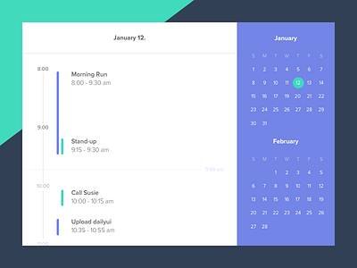 DailyUI 038 - Calendar calendar dailyui days schedule