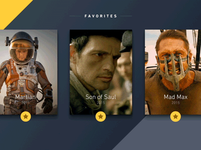 DailyUI 044 - Favorites dailyui favorites movie star