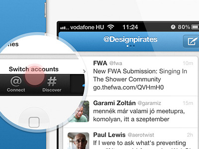 Twitter - switch accounts app interface ios twitter