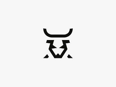 Bull Monogram animal art branding design flat icon identity illustration illustrator logo minimal monogram sayao vector visual vitor vitorsayao