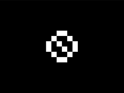 Letter S + Pixel Logo