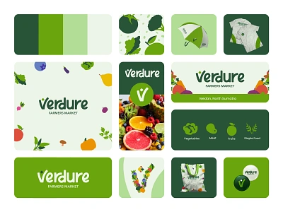 Verdure Brand Identity brandboard branding branding design design flat illustration layout logo logo design logo presentation logogram logos logotype market minimalist logo modern logo moodboard poster design ui web design