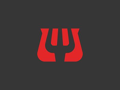 Restaurant Logo buffalo logo negative space red restaurant symbol symbol icon mark