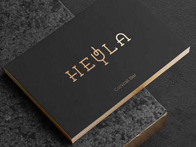 Heyla Logo bar black cocktail cocktail bar glass luxury namecard