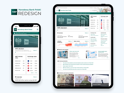 Redesign of the website and mobile version Narodowy Bank Polski