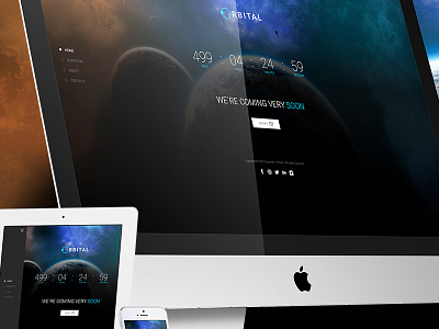 Orbital - Responsive Timer Coming Soon Template envato newsletter subscribe template theme forest webdesign