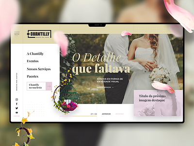 Branding website interface for weddings