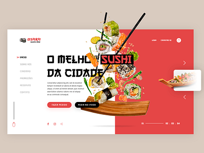 Oriental Food Interface bar design food interface interface design sushi ui ui elements uidesign uiux ux uxdesign web webdesign website