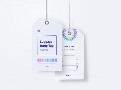 Luggage Hang Tags Mockup with String, Two-sided 03 branding and identity design download hangtag logo miscellaneous mockup mockups print psd psd download psd mockup psd template tag tag design tag mockup tags