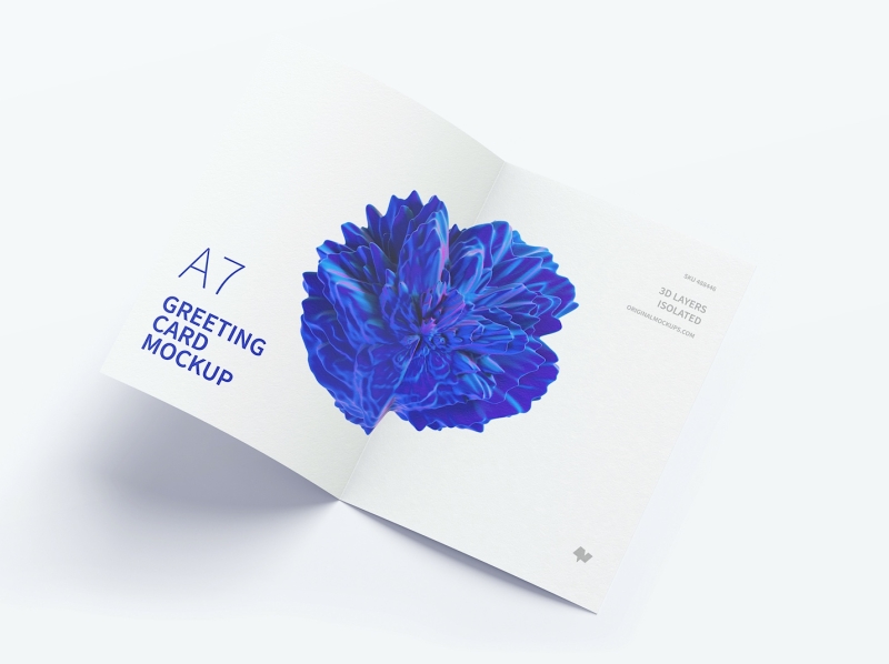 Download A7 Greeting Card Mockup Spread Interior Pages By Original Mockup On Dribbble