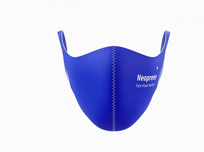 Neoprene Guard Face Mask Mockup, Front View 02 neoprene