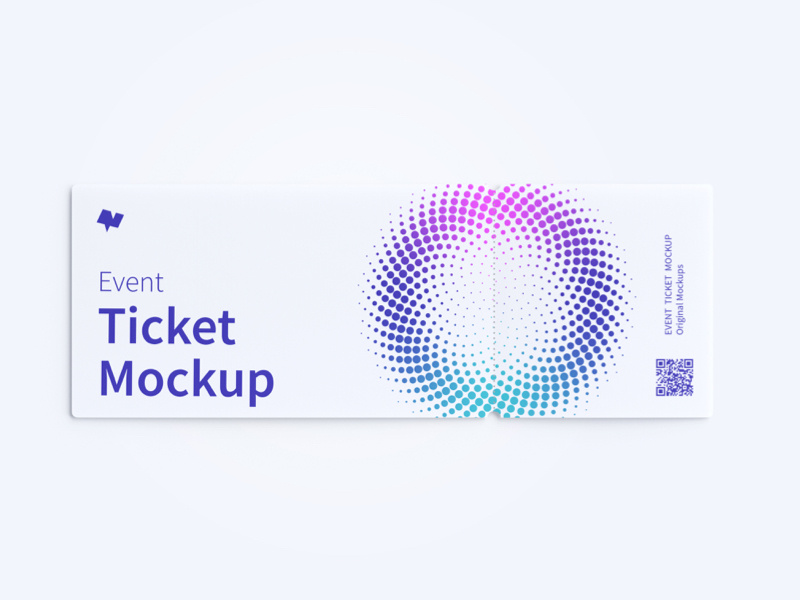 Download Event Ticket Mockup Top View By Original Mockup On Dribbble PSD Mockup Templates