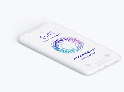 Isometric Clay iPhone Xs Max Mockup, Left View app design apple branding and identity clay iphone isometric mockup mockups psd psd download psd mockup psd template ui