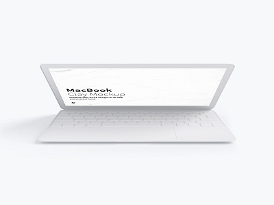 Clay MacBook Mockup, Front View 02 apple clay mockup mockups psd psd download psd mockup psd template ui ux