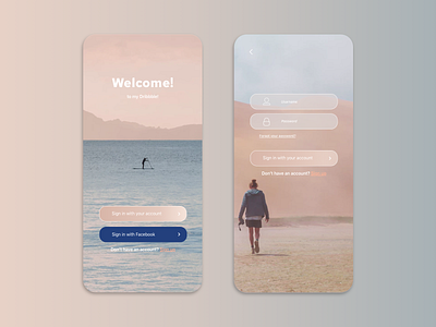 Welcome to my dribbble! adventure app design design app designer designs first post first shot firstshot nature pink sign in sign up ui ui ux design ui design uidesign uiux ux uxdesign