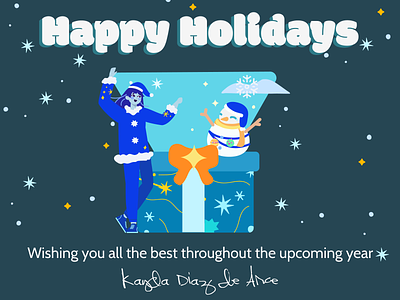 Happy Holidays blush email figma greeting greeting card holiday holiday design illustration