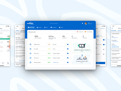 VieMed RT app dashboard figma health care healthcare respiratory telehealth ui design undraw ux ux design