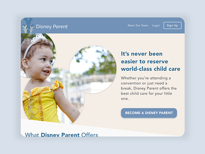 Disney Parent child care design disney disney parent disney world figma lambda school logo ui ui design ux ux design