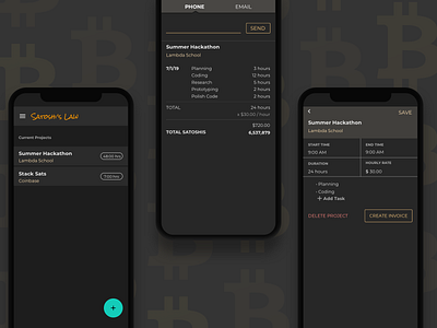 Satoshi's Law bitcoin hackathon lambda school ui design ux design