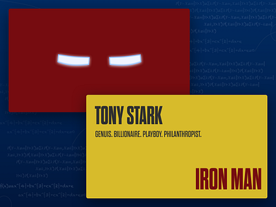 Iron Man Business Card