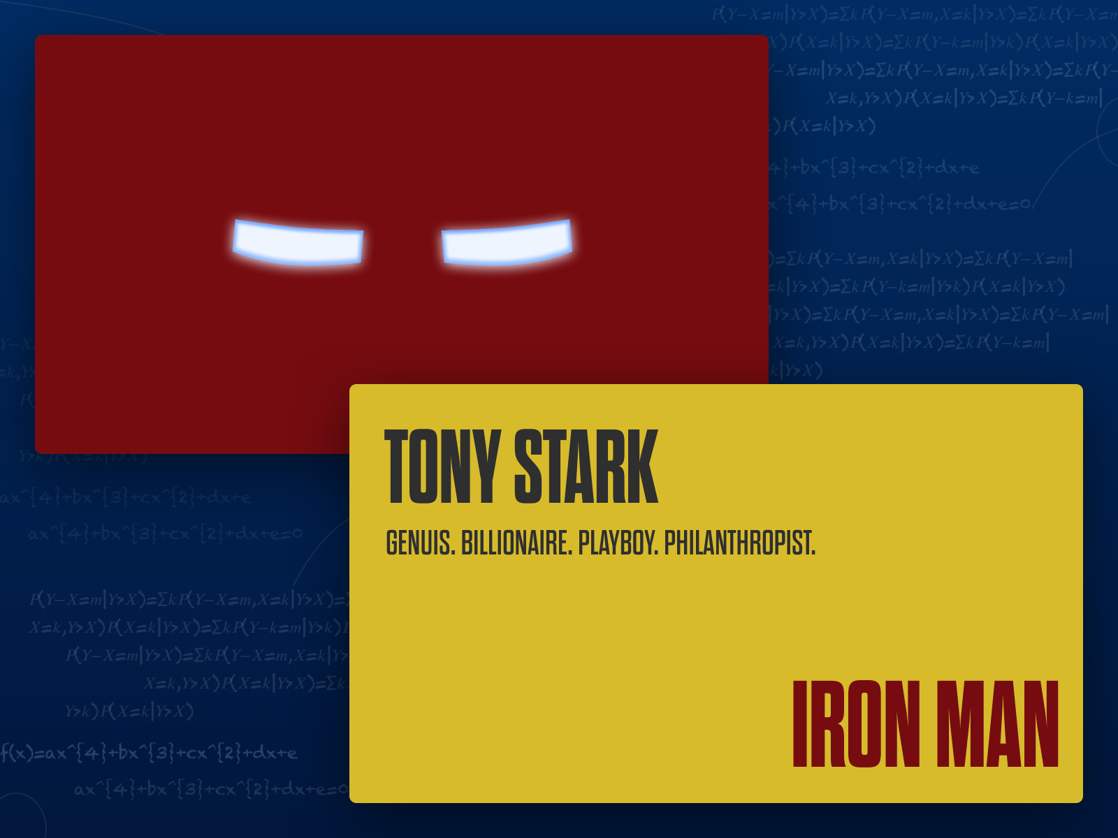 Iron Man Business Card by Kayla Diaz de Arce on Dribbble