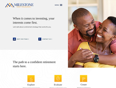 Milestone Asset Management design finance ui website