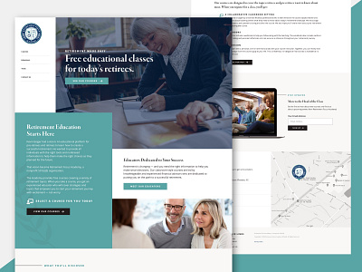 Retirement Academy UI Design advisor branding classes design educational finance financial ui ui design web web design website website design