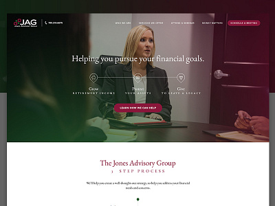 Jones Advisory Group advisor design finance financial web design website