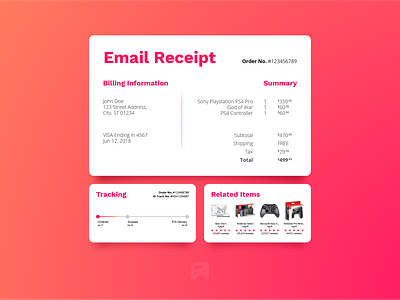 Daily UI Challenge 017: Email Receipt adobe cc adobe creative cloud adobe illustrator adobe photoshop adobe xd daily 100 challenge dailyui dailyuichallenge ui ui design ui designer user experience ux user interface ui ux ux design ux designer uxui