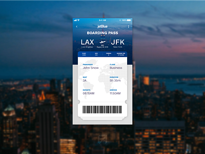 Daily UI Challenge 024: Boarding Pass