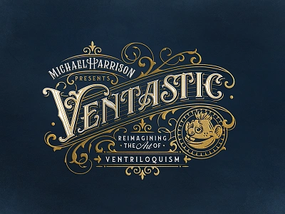 Ventastic Logo design handletterign lettering logo magic typography vintage