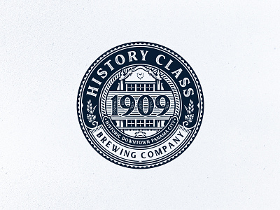 History Class / 1909 beer brewery brewing design emblem history logo
