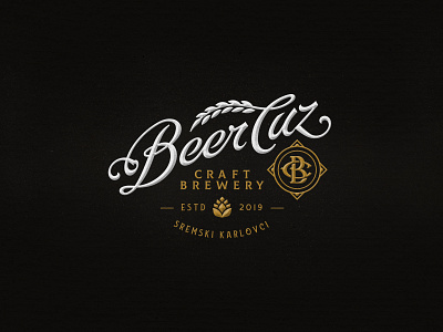 BeerCuz / Logo beer brewery brewing craft elegant lettering logo luxury typography