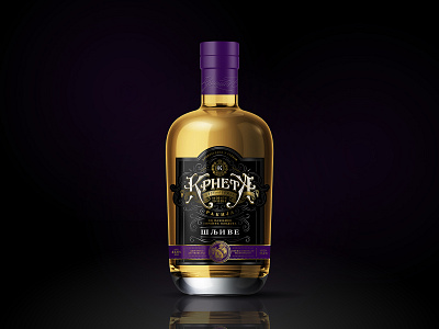 Krneta / Plum Brandy brandy design distillery label lettering packaging typography