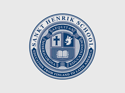 Sankt Henrik School / Logo design emblem logo school seal university