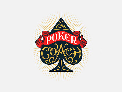 The Poker Coach ace of spades book cover desig lettering playing cards poker typography