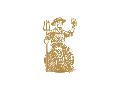 Ale Raiser / Illustration beer brewery craft design farmer illustration logo vintage