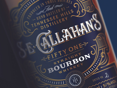 S.E.Callahan's / 51 bourbon distillery label design packaging tennessee typography whiskey whiskey label