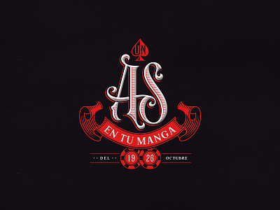 Un As En Tu Manga ace of spades cards design lettering logo poker