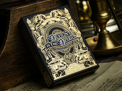 Devil's in the Details / TuckBox cards design devil illustration luxury packaging playing cards premium