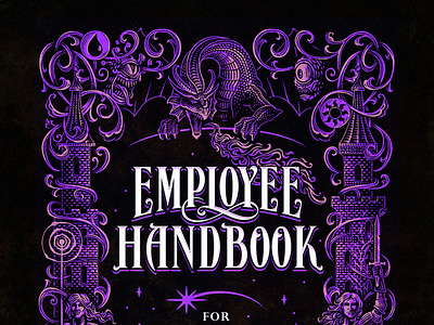Wizards of the Coast - Employee Handbook art board game book cover design dragon fantasy illustration wizard