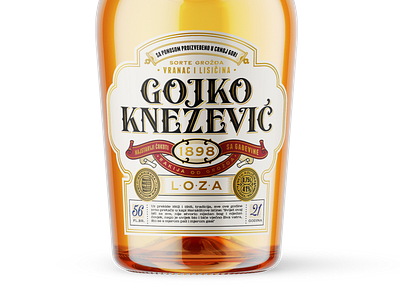 Gojko Knezevic Label bourbon brandy design label lettering packaging spirit vintage whiskey