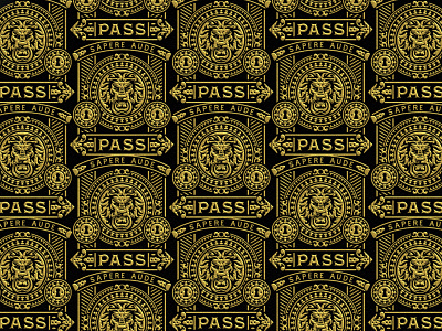 Pass / Lion design elegant lion luxury pattern