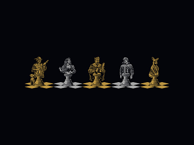 BeerCuz / Figures beer brewery characted chess craft design ilustration