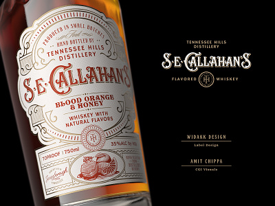 S.E.Callahan's Flavored Whiskey bourbon branding design graphic design label lettering typography vintage whiskey
