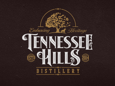 Tennessee Hills Distillery distillery logo tennessee vintage whisky