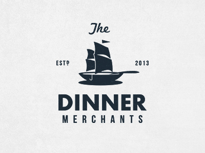 Dinner Merchants boat clever logo simple